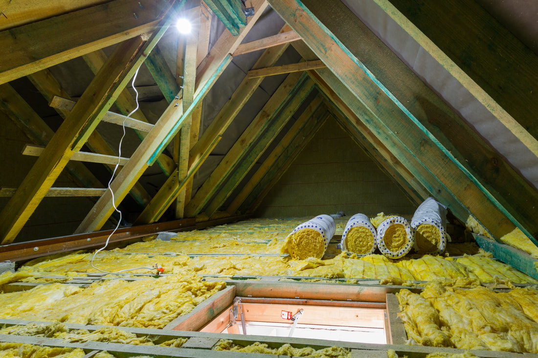 Clean attic with new insulation